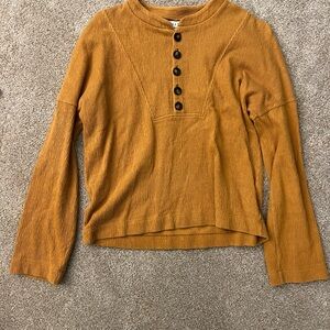 Madewell Textured Mustard Top